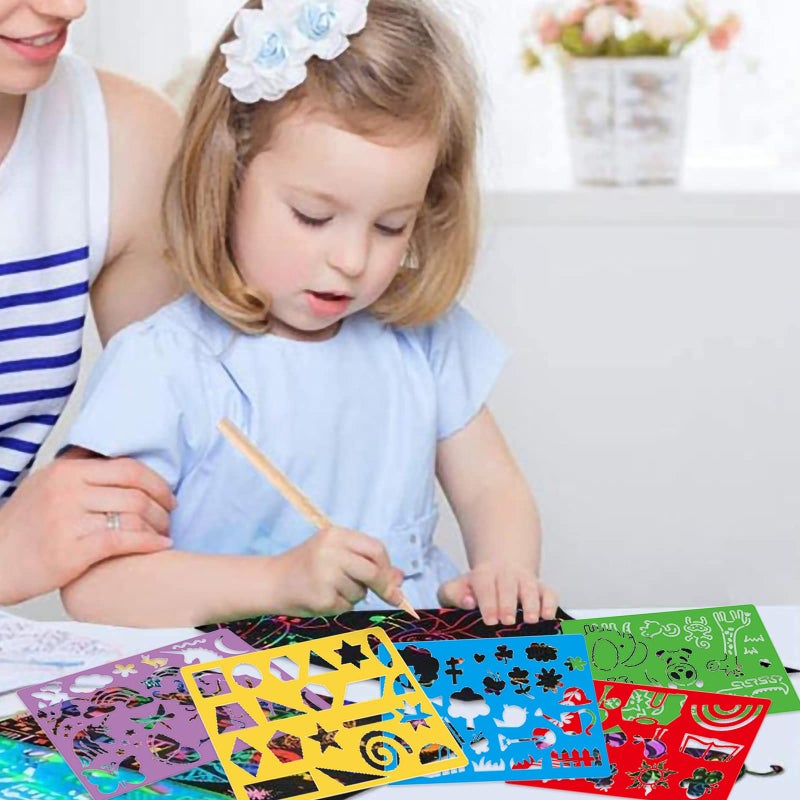 Acoavo Stencil Drawing Kit for Kids, 25 Pcs Plastic Drawing Stencils with 400+ Shapes, Great Birthday Gift for Boy Girl - Image 5