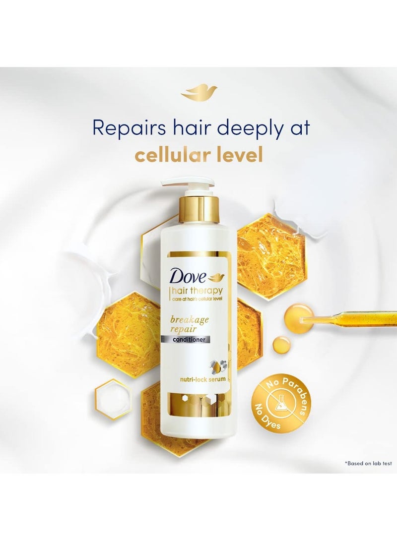 Dove Hair Therapy Breakage Repair Conditioner, No Parabens & Dyes, With Nutri-Lock Serum, 380 ml - Image 3
