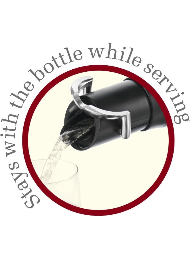 Vacu Vin Champagne Saver And Server - Black - 1 Stopper-Pourer  - Image 4