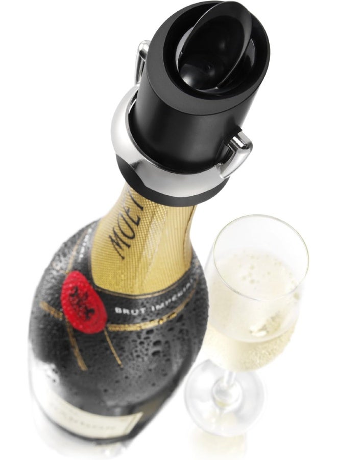 Vacu Vin Champagne Saver And Server - Black - 1 Stopper-Pourer  - Image 1