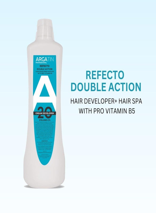ARGATIN Professional Refecto Hair Color Developer 20 Volume 6% - 1000ml | Cream Developer for Hair Colour (Refecto Developer, 1000 ml) - Image 2