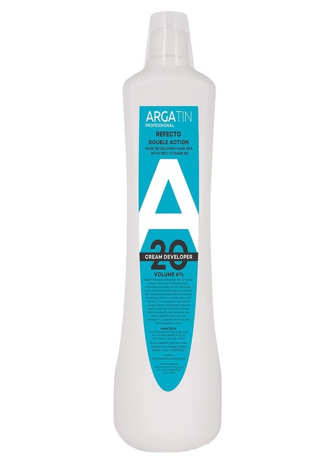 ARGATIN Professional Refecto Hair Color Developer 20 Volume 6% - 1000ml | Cream Developer for Hair Colour (Refecto Developer, 1000 ml) - Image 1