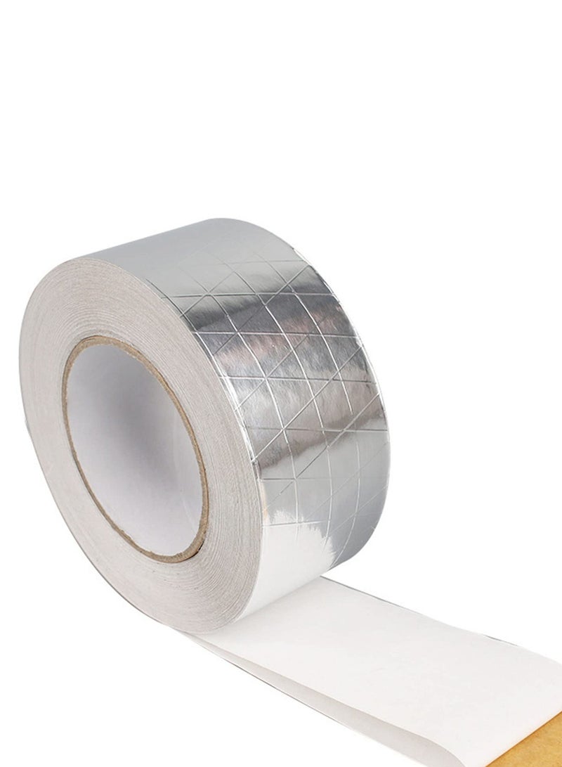 Generic Glass Aluminum Foil Tape, Glass Fiber Cloth Aluminum Tape Silver, Reinforced Self-Adhesive Heat Reflective Tape, Heat Jacketing Insulation Resistant High Temperature HVAC Tape (2.36inch x 82ft)  - Image 1