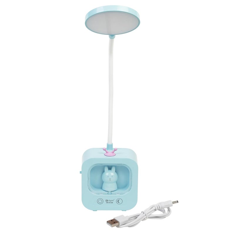 Lexton Cute Animal Night Light Flexible Study Lamp Energy Saving Dimmable Audjestable Light Brightness USB Charging Study Desk Lamps for Kids Pack of 1 Blue - Image 5