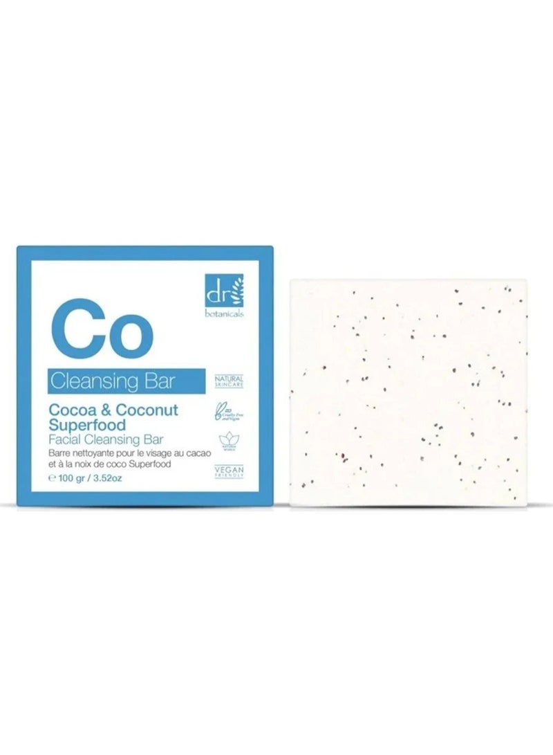 DR BOTANICALS Dr. Botanicals Cocoa & Coconut Superfood Facial Cleansing Bar 100g - Image 1