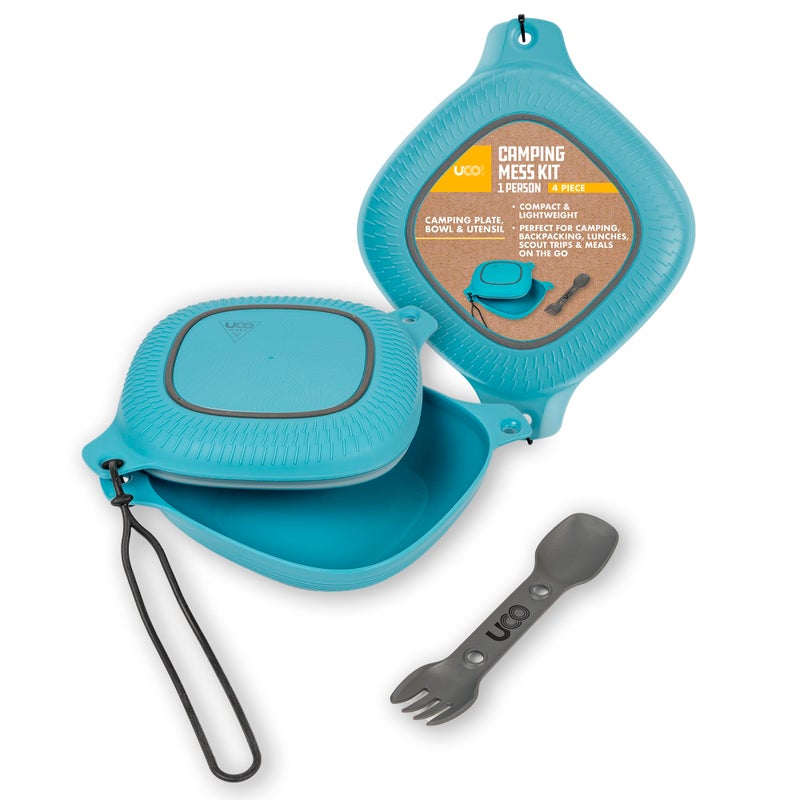 UCO 4-Piece Camping Mess Kit, Blue, Nylon - Image 1