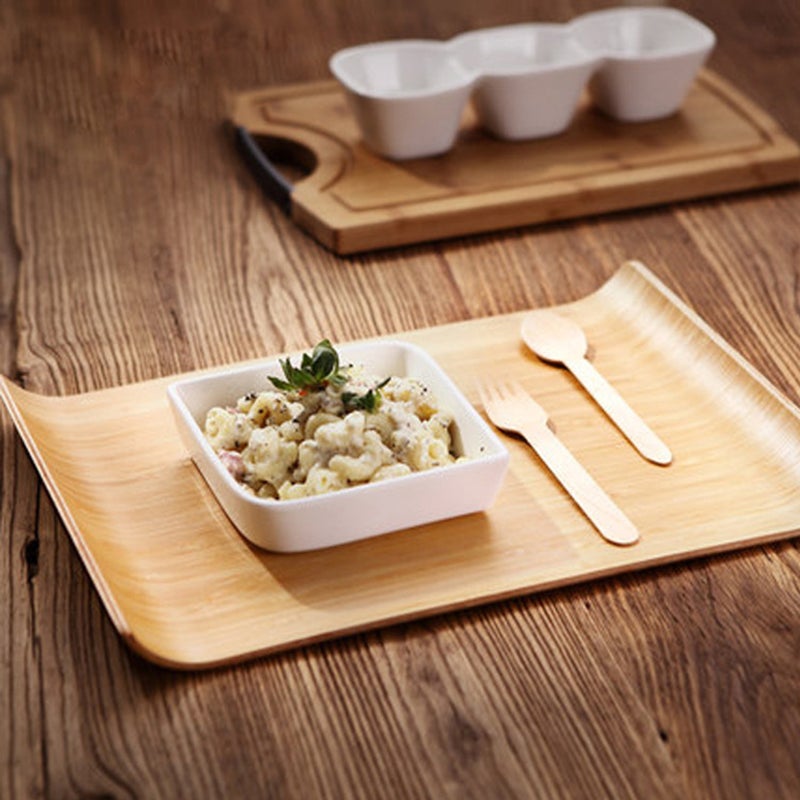 2pcs Wood Friut Tray Ashtree Cake Tray Food Serving Tray for Party Service - Image 1