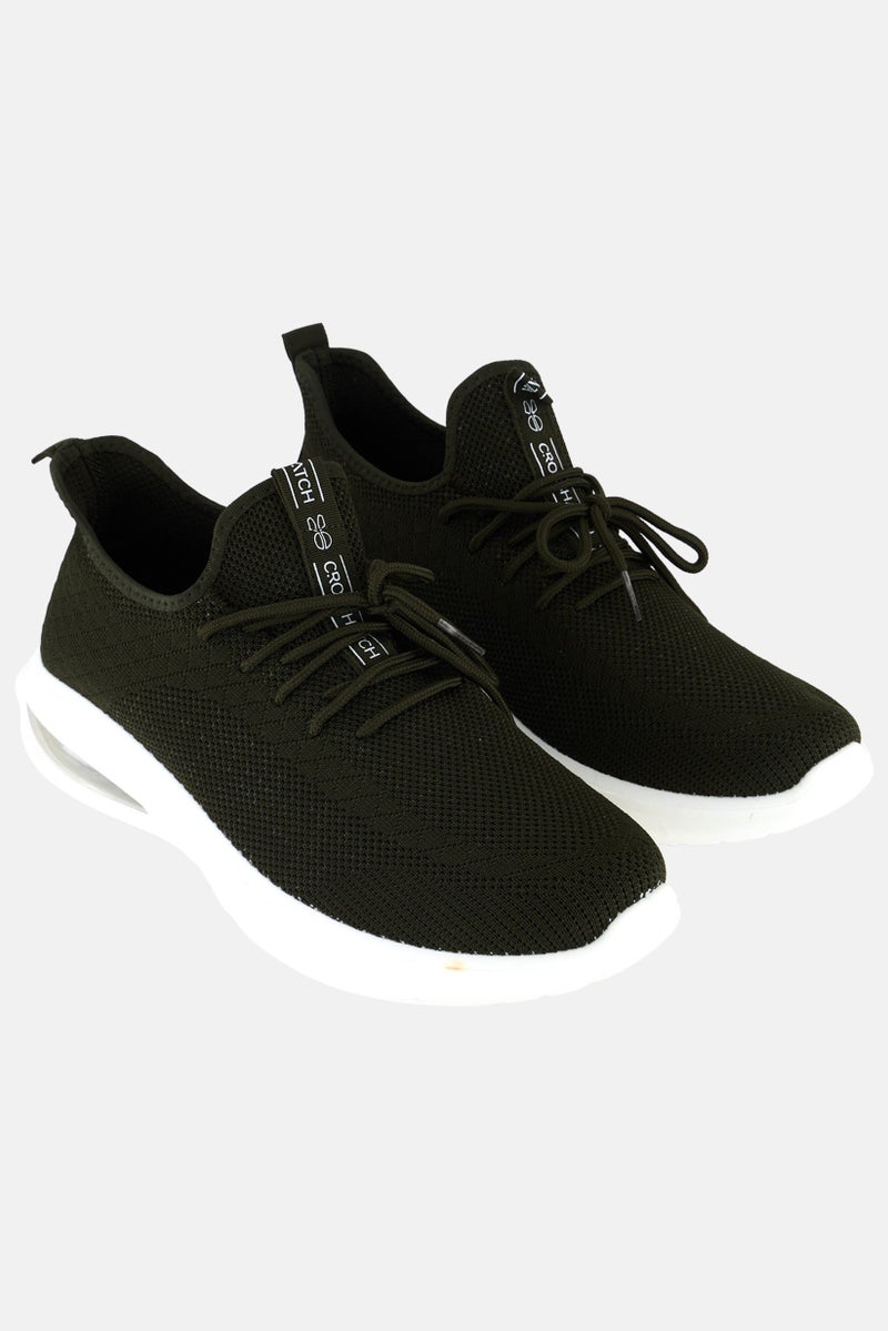 CROSSHATCH Men Trevel Lace Up Training Shoes, Olive - Image 1