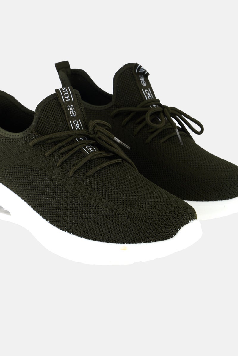 CROSSHATCH Men Trevel Lace Up Training Shoes, Olive - Image 3