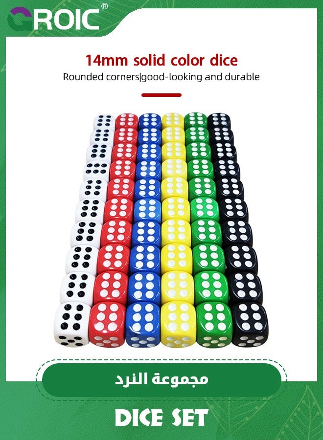 GROIC 35 Pieces 6 Sided Dice Set, Games Dice 14MM Premium Translucent Rounded Corners Colored Bulk Dices for Board Games, Classroom Teaching, Dices Game (with Pouch)  - Image 2