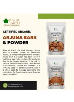 BLISS OF EARTH Arjuna Bark Powder 200g  Herbal Supplement for Heart Health and Blood Pressure Organic Natural Cardiovascular Support Pack of 3  - Image 5