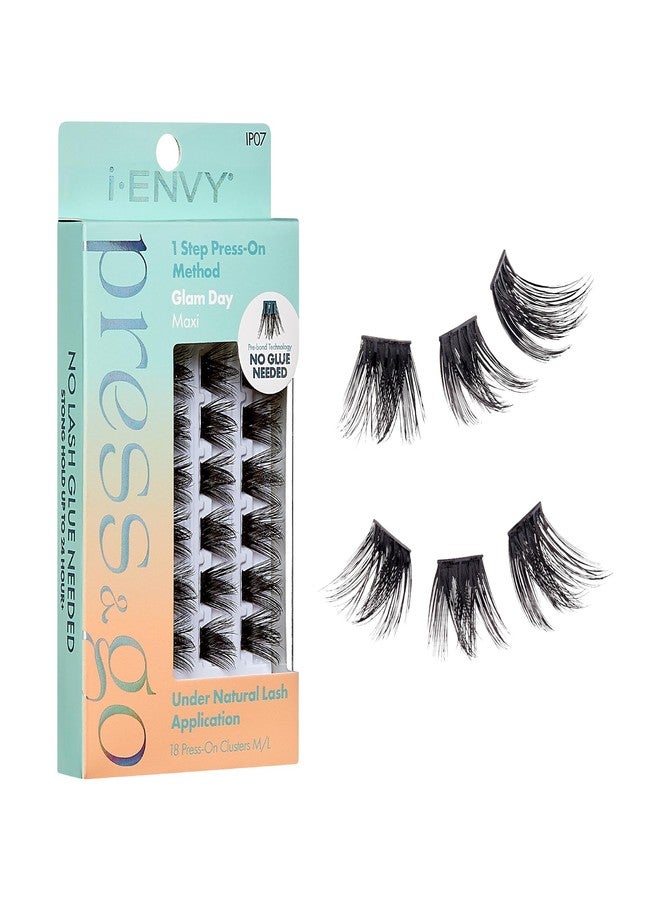 i.Envy رموش صناعية ذاتية اللصق i-ENVY Press&Go، لا حاجة للصمغ، مجموعات رموش صناعية، تطبيق سهل بخطوة واحدة، بدون ضرر أو بقايا (Glam Day Maxi) - Image 1