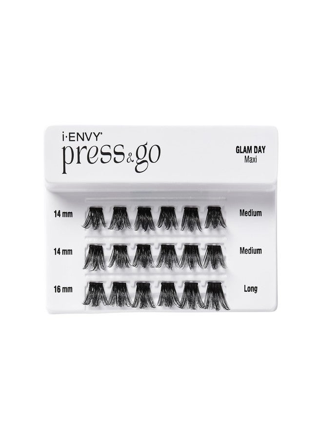 i.Envy رموش صناعية ذاتية اللصق i-ENVY Press&Go، لا حاجة للصمغ، مجموعات رموش صناعية، تطبيق سهل بخطوة واحدة، بدون ضرر أو بقايا (Glam Day Maxi) - Image 2