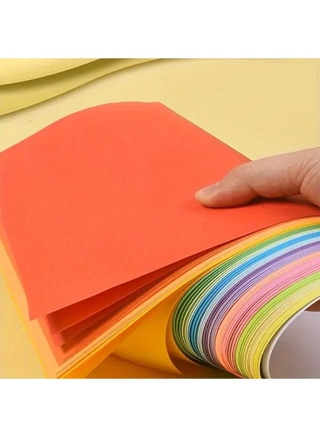 100 Premium Square Cards 10 Vibrant Colors Lightweight Durable Origami Crafts Scrapbooking Office Supplies Sewing Projects DIY Art Material - Image 1