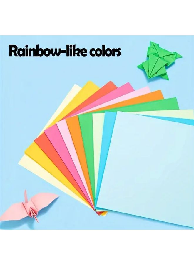 100 Premium Square Cards 10 Vibrant Colors Lightweight Durable Origami Crafts Scrapbooking Office Supplies Sewing Projects DIY Art Material - Image 4