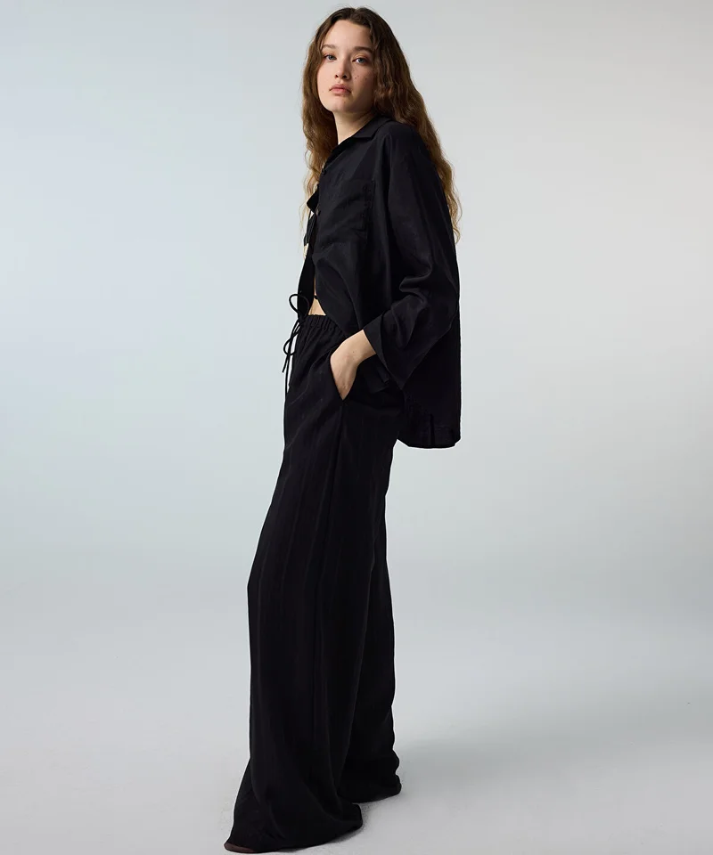 Ipekyol  Self-Stripe Wide-Leg Trousers for Women | Best Price UAE
