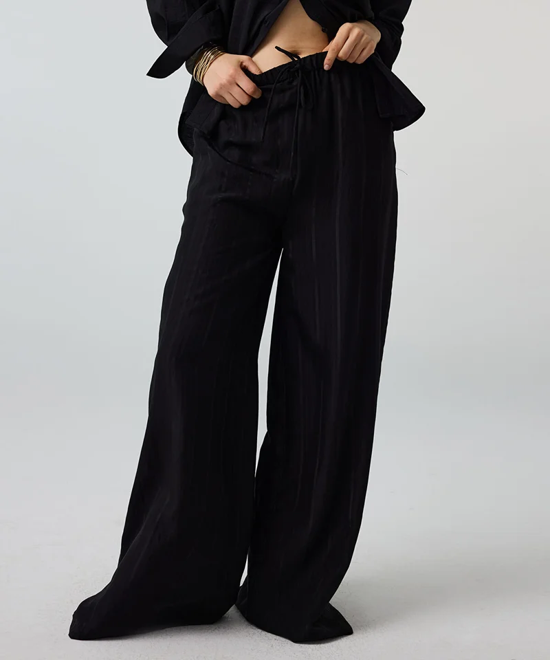 Ipekyol Self-Stripe Wide-Leg Trousers