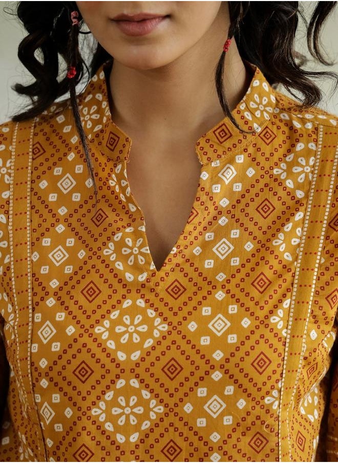 sanskrutihomes - Floral Print V-Neck Ruffled Hem Cotton Top by Styli - Image 1