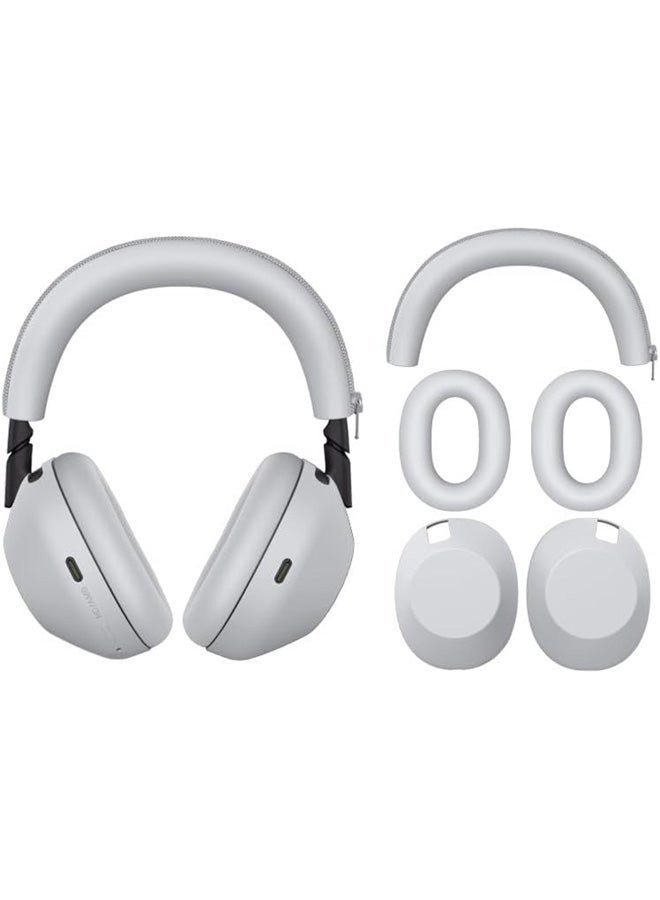 Silicone Case Cover for Sony WH-1000XM6 Headphones, Soft TPU Ear Cups Cover/Ear Pad Case Cover/Headband Cover for Sony WH-1000XM6(Grey)