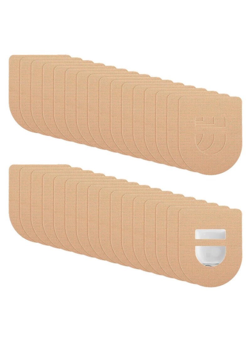 CMGTYYD 50 Pieces Waterproof Adhesive Patches, Adhesive Patches Compatible with Omnipod Shower Waterproof Pre-Cut Adhesive Patches with Strap Pre-Cut Sweatproof Tape Continuous Glucose Monitor Protection - Image 1
