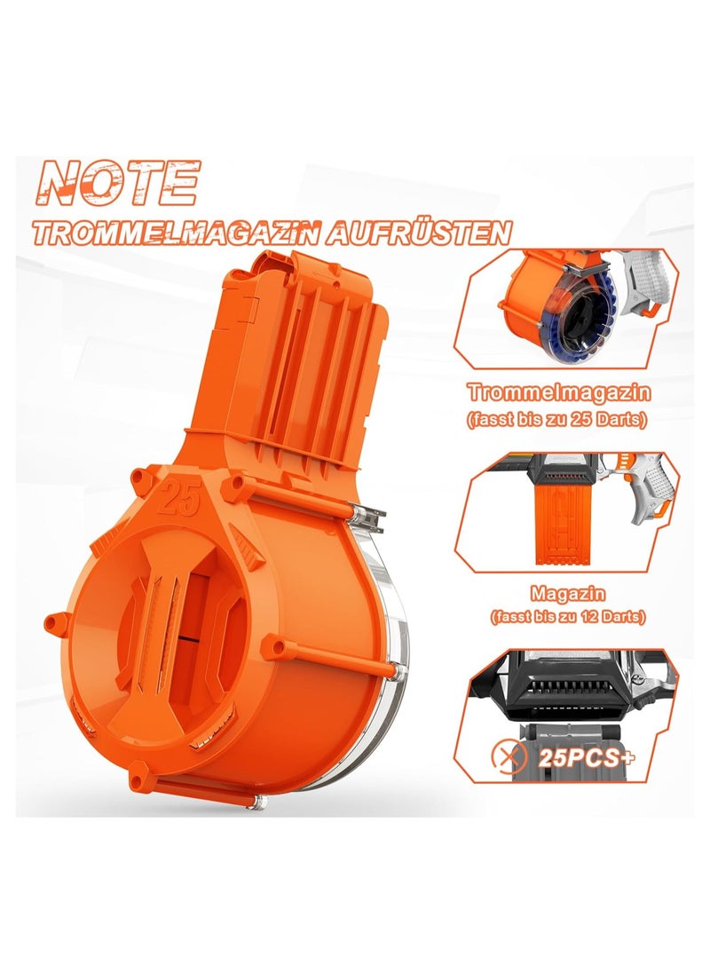 Generic - Electric Nerf Gun 10 Darts Safe Foam Blasters For Kids Teens Adults Silver Orange Grey - Image 1