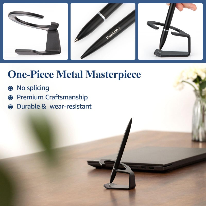 SUNTEREST Magnetic Levitation Pen,Metal Luxury Pen Gifts for Men,Futuristic Floating Pen,Cool Tech Gadgets for Women,Unique Office Gifts Desk Gel Ink Pen for Boss,Partner,Tutor(Black) - Image 4
