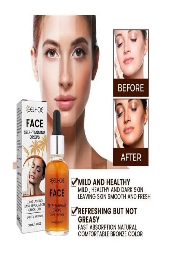 Annma Products قطرات تسمير الوجه من آنما برودكتس® جلو أون | سيروم تسمير طبيعي بدون شمس للنساء | لون بشرة موحد، لمسة نهائية مشرقة | تركيبة خفيفة وسهلة المزج | مناسب لجميع أنواع البشرة | 30 مل - Image 2