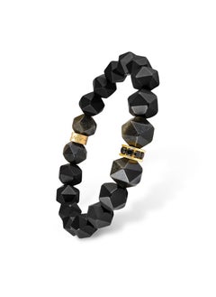 AWNL VAGABOND Beaded Bracelet with Golden Obsidian and Black Onxy Natural Gemstone Gift for Men  - Image 4