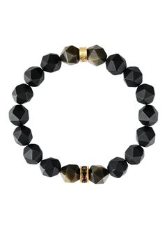 AWNL VAGABOND Beaded Bracelet with Golden Obsidian and Black Onxy Natural Gemstone Gift for Men  - Image 5