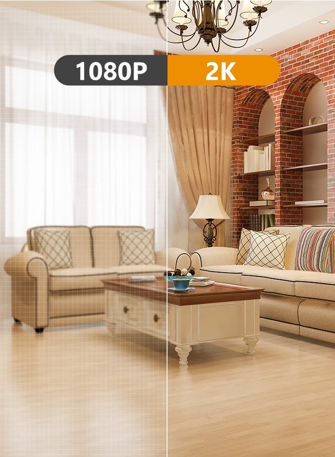 ايمو كاميرا أمان إيمو 2K كاميرا CCTV بدقة 3MP للمنزل كاميرا دائرية واي فاي 360° كاميرات داخلية كاميرا مراقبة فائقة الوضوح كشف الإنسان، صوت غير طبيعي لمراقبة الأطفال رؤية ليلية، تتبع ذكي (DK2-N1-3MP) - Image 4