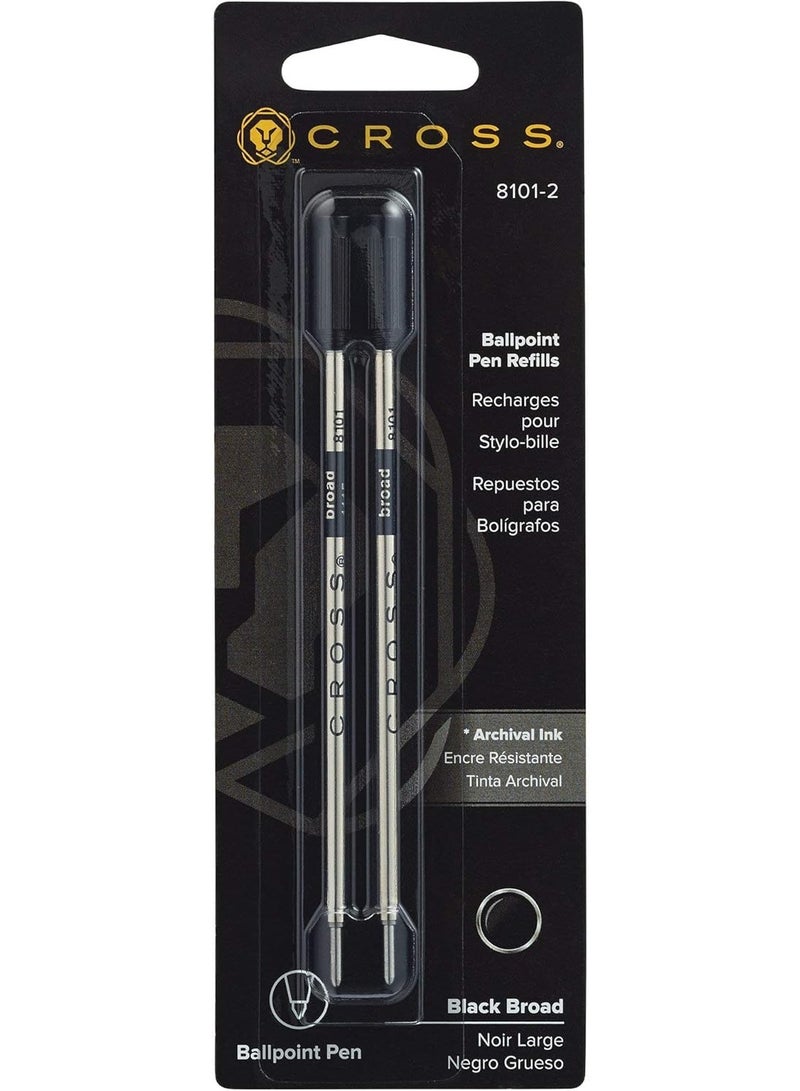 Cross Ballpoint Pen Refill - Black - Broad - Dual Pack - Image 2