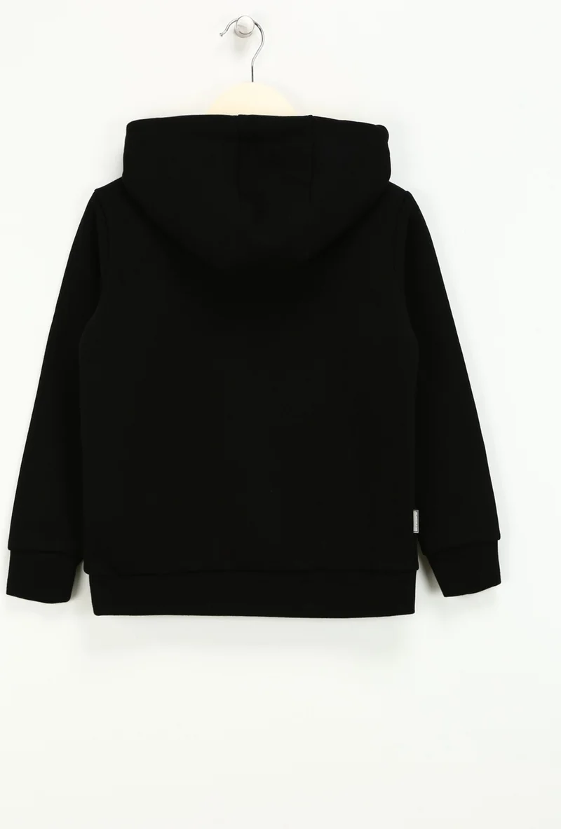 Haribo Embroidered Boy Black Sweatshirt HRBTXT317 Hoodie Kids Sweatshirt