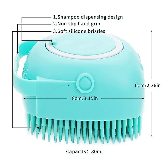 DIKPUL Silicone Body Brush, Bathing Brush For Dead Skin Removal Exfoliating, Bath Brush With Liquid Soap Dispenser,Bath Loofah For Babies,Kids,Women,Men And Pets Non Toxic Brush - Image 3