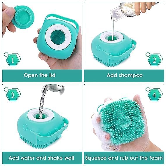 DIKPUL Silicone Body Brush, Bathing Brush For Dead Skin Removal Exfoliating, Bath Brush With Liquid Soap Dispenser,Bath Loofah For Babies,Kids,Women,Men And Pets Non Toxic Brush - Image 5