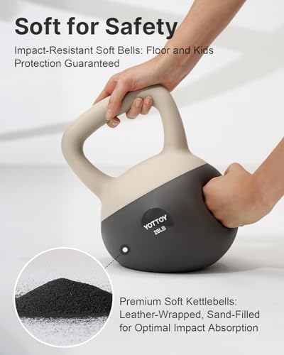 YOTTOY Soft Kettlebells 20 lb kettlebell with AntiSlip Base ImpactResistant Design Perfect for Strength Training Kettlebells Weightlifting Personal Training - Image 3