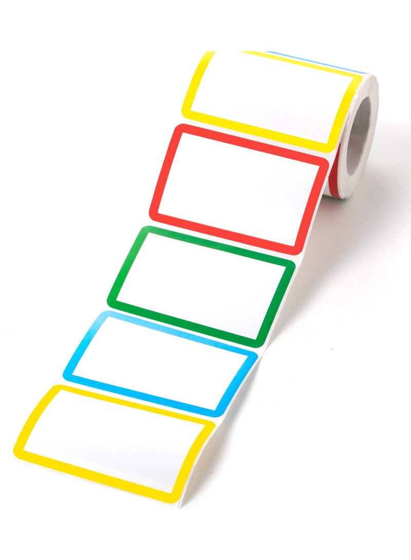 300 Pcs Adhesive Name Tag Labels Stickers, 5.8*9cm Colored Blank Name Tag Category Tags for Office, School, Meeting, Kindergarten, Teachers, Parties, Warehouses, Clothes and Mailing - Image 1