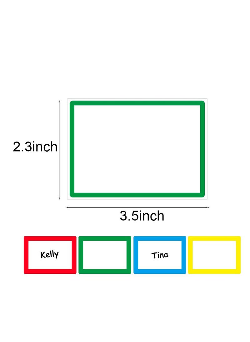 300 Pcs Adhesive Name Tag Labels Stickers, 5.8*9cm Colored Blank Name Tag Category Tags for Office, School, Meeting, Kindergarten, Teachers, Parties, Warehouses, Clothes and Mailing - Image 2