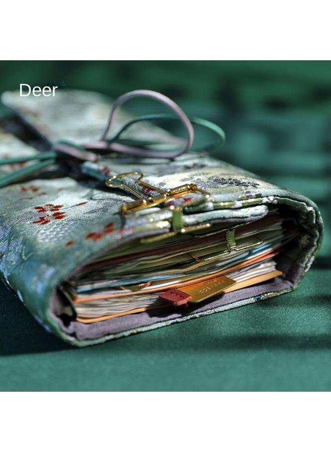 Bluejw Seven Deer Hand-made, Loose-leaf Hand Account Book Suit Online Red Hand Account Book Antique Note-taking Notebook Girl Detachable - Image 5