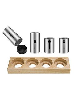 Y&D Kitchen Table Stainless Steel Wooden Base Tableware Bracket Storage Container  - Image 3