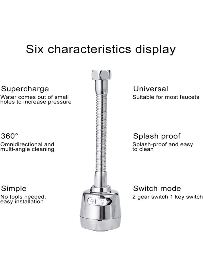 971 Junction Faucet Extener Faucet Sprayer, Double Mode Water Saving Kitchen Extender Flexible Water Tap Extender 360 Degree Rotating - Innovative, Adjustable, Multi-Angle Design for Effortless Water Dispensing in All Directions, Bendable Ensuring Splash-Proof and Smooth Water Flow - Image 3
