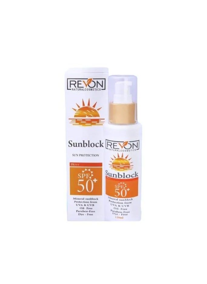 REVON NATURAL COSMETICS REVON SUNBLOCK SPF50+ 120ML 