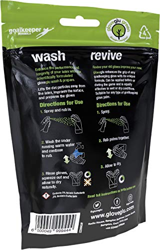 gloveglu Wash 'N' Glu Goalkeeper Glove Spray Bundle. Contains gloveglu 120ml Premium Goalkeeper Glove Wash & Prepare Wash + gloveglu 50ml Original Goalkeeper Grip Spray - Image 2