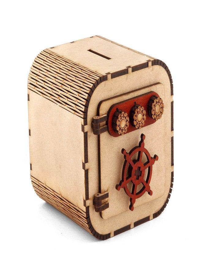 COMERT Money Bank with Combine Lock for Kids and Adult Coin Box Piggy Bank Kids Saving Box Birthday Gifts for Kids, Boys, Girls & Adult Password Protector MDF Engineering Crafted Wooden - Image 1