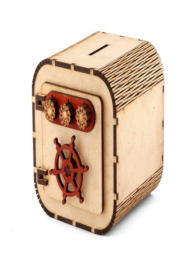 COMERT Money Bank with Combine Lock for Kids and Adult Coin Box Piggy Bank Kids Saving Box Birthday Gifts for Kids, Boys, Girls & Adult Password Protector MDF Engineering Crafted Wooden - Image 2