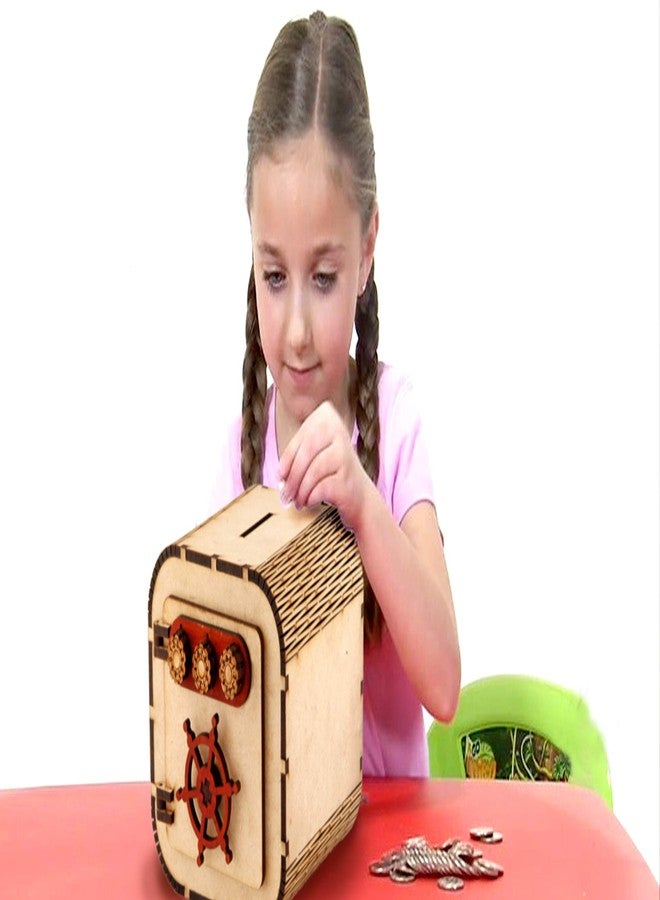 COMERT Money Bank with Combine Lock for Kids and Adult Coin Box Piggy Bank Kids Saving Box Birthday Gifts for Kids, Boys, Girls & Adult Password Protector MDF Engineering Crafted Wooden - Image 5
