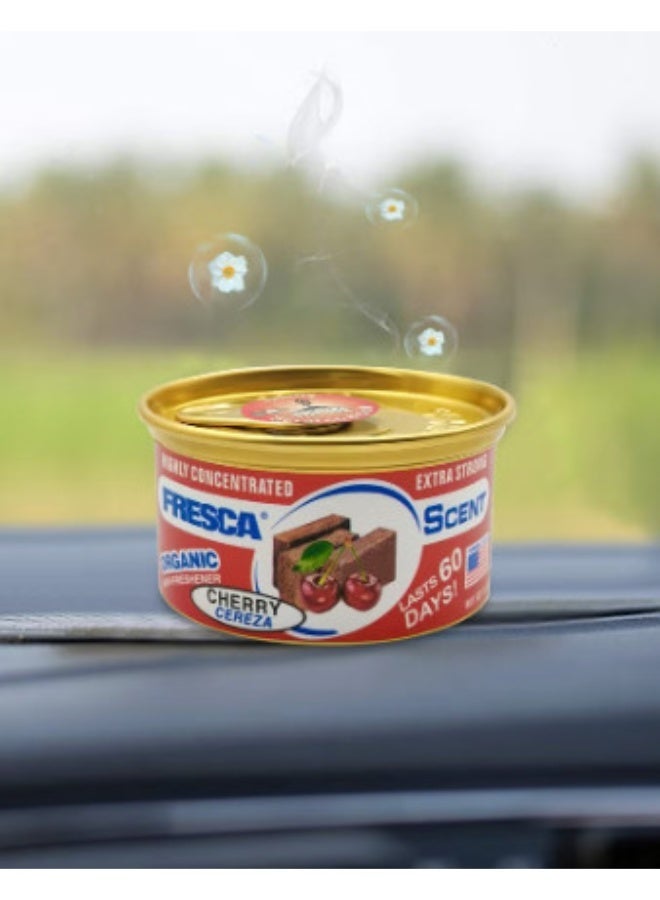 FRESCA Cherry Scent Organic Air Freshener Can Highly Concentrated, Extra Strong, Alcohol-Free, 42g, AS-560-CH - Image 4