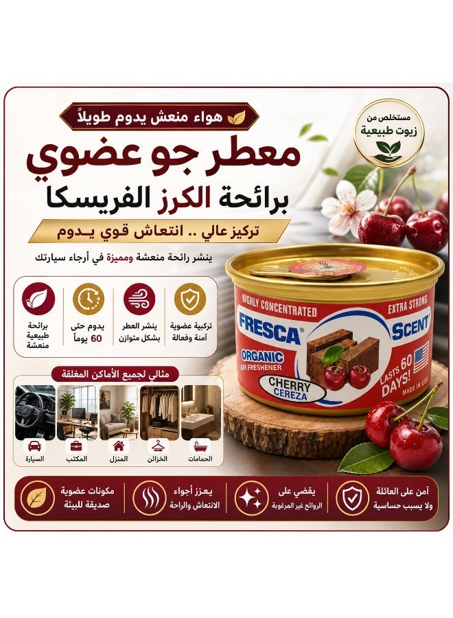 FRESCA Cherry Scent Organic Air Freshener Can Highly Concentrated, Extra Strong, Alcohol-Free, 42g, AS-560-CH - Image 1