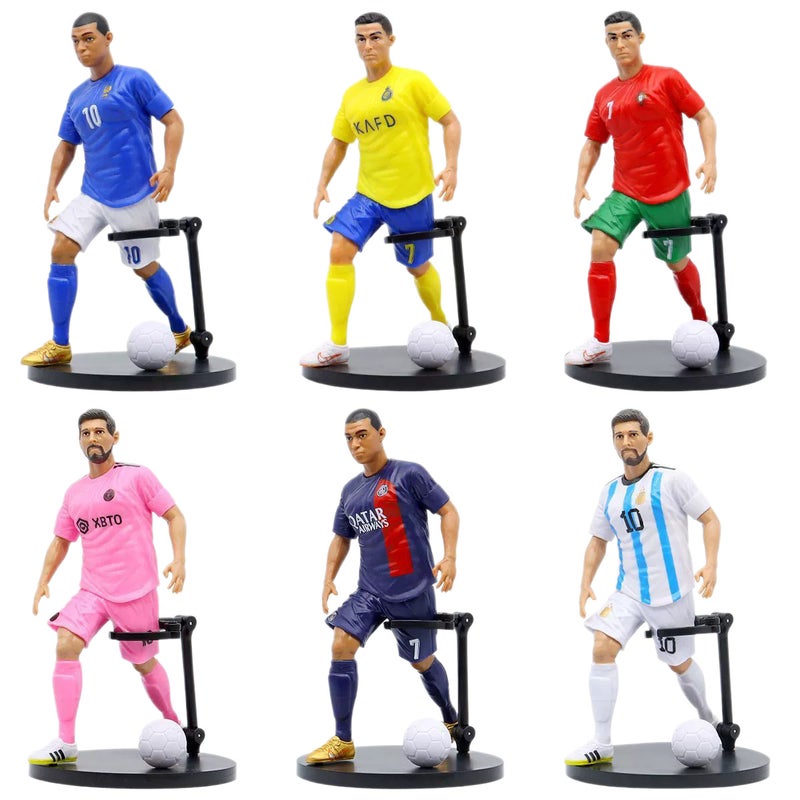 مجسمات نجوم كرة القدم لكأس العالم ميسي رونالدو مبابي تماثيل أكشن - Image 1