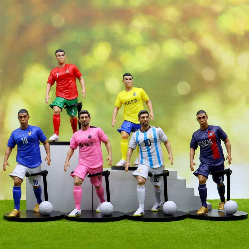 مجسمات نجوم كرة القدم لكأس العالم ميسي رونالدو مبابي تماثيل أكشن - Image 2