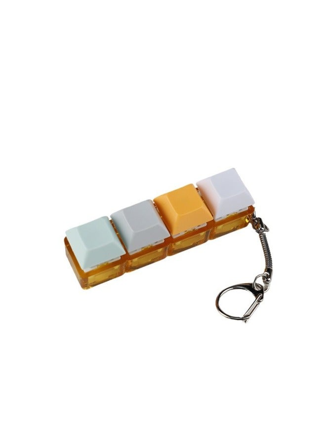 Press Transparent Candy Color 2 Holes 3 Holes 4 Holes Can Be Freely Matched With High Special Black Black Tea Green Axis Keyboard Shaft Experience Device-Color:4-hole Transparent No. 4 Green Shaft Without Light  - Image 4
